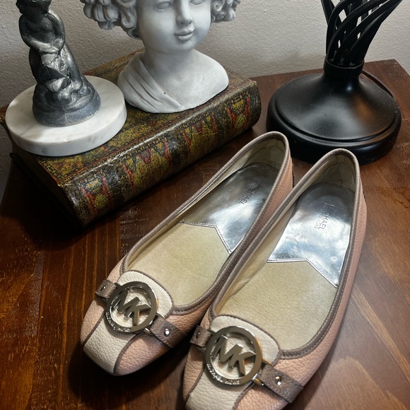 Michael Kors Shoes - Michael Kors Women's Light Pink and Tan Flats